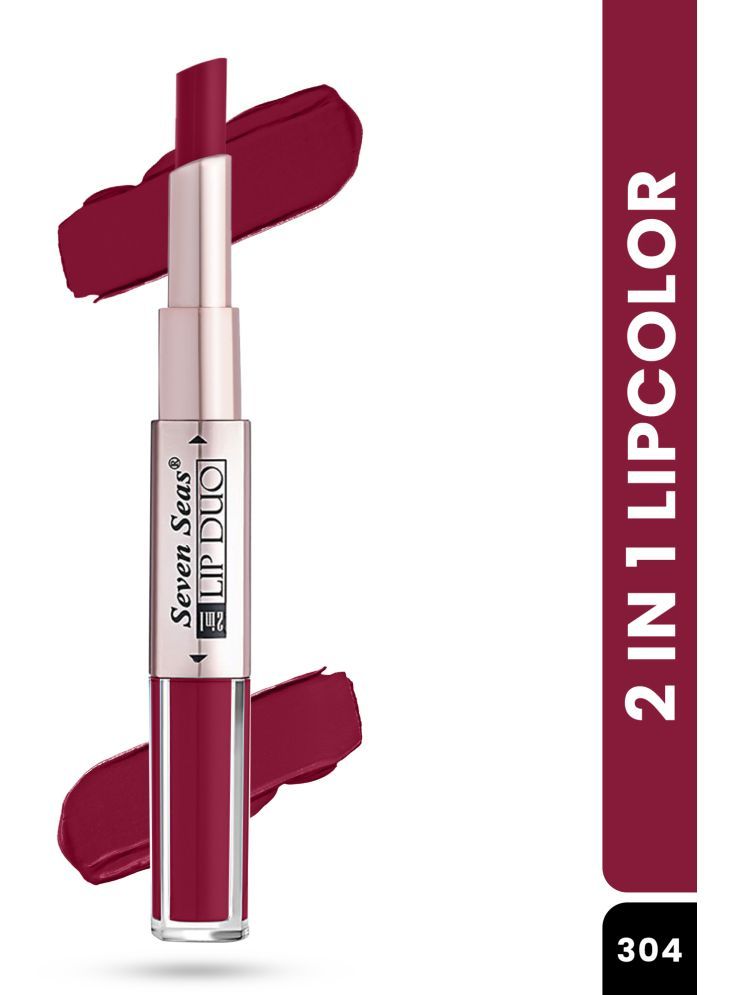     			Seven Seas Maroon Red Matte Lipstick 4