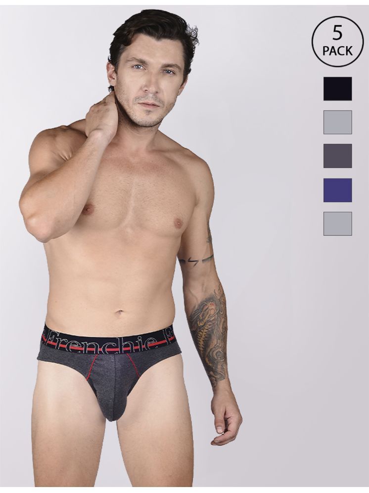     			VIP Frenchie Pack of 5 Cotton Men's Briefs ( Multicolor4 ) Casual 4002