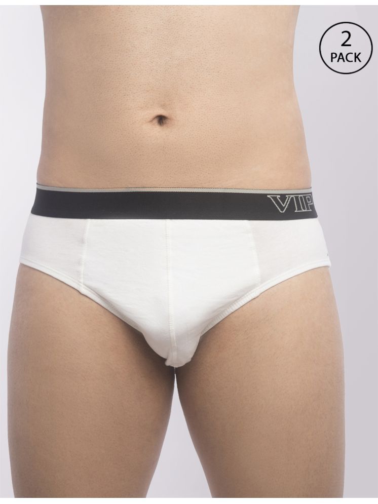     			VIP Pack of 2 Cotton Men's Briefs ( White ) Regal 1000W