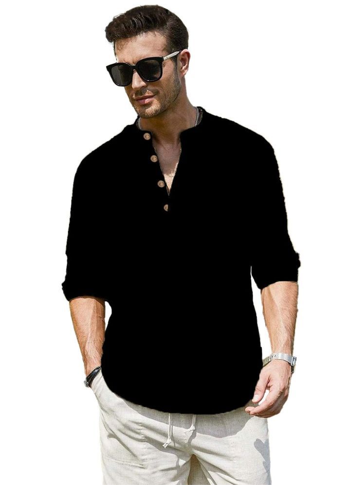     			Vida Loca Black Cotton Blend Men's Shirt Style Kurta ( Pack of 1 )