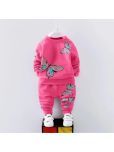 Pink Angel Pack of 1 Girls Cotton Sweatshirt With Joggers ( Bright Pink )