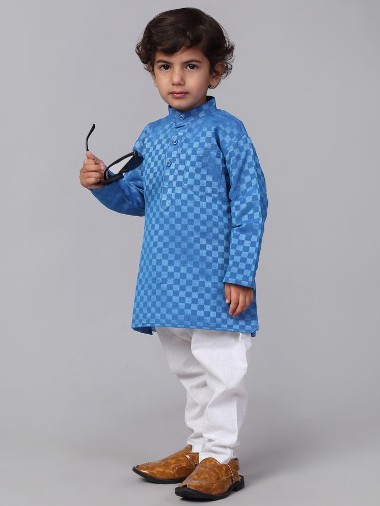     			CENSAL Dark Blue Cotton Boys Kurta Sets ( Pack of 1 )