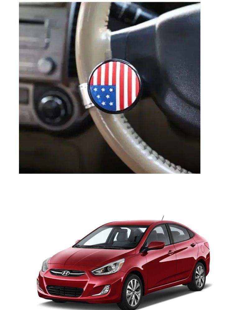     			Car USA Flag Knob (Pack Of 1) For Hyundai Accent