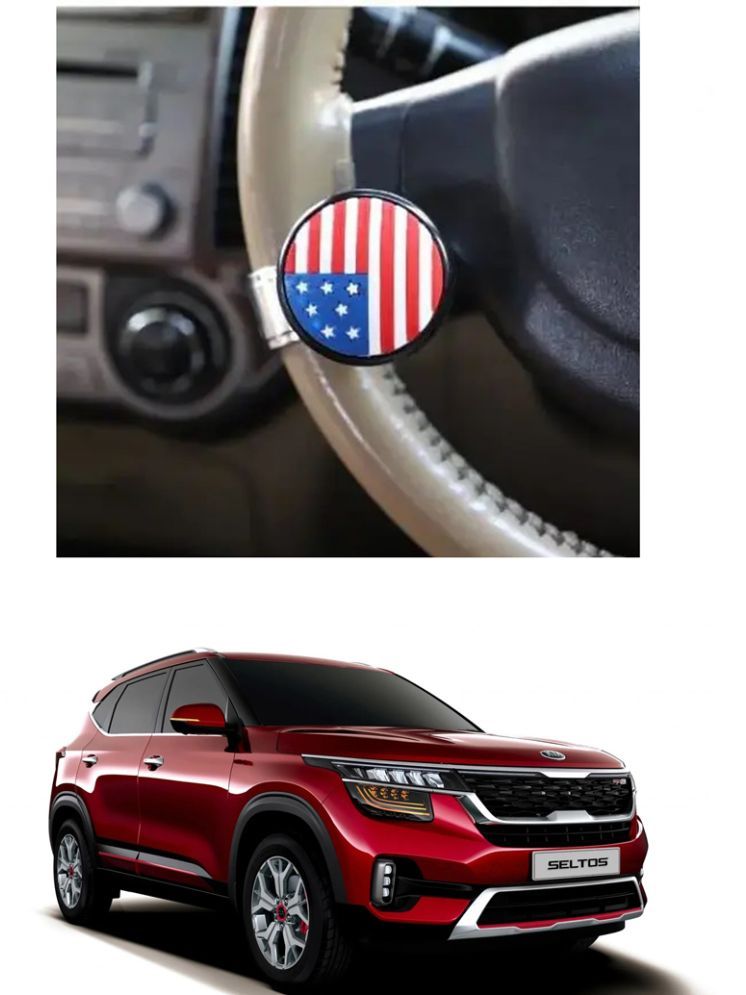     			Car USA Flag Knob (Pack Of 1) For Kia SELTOS