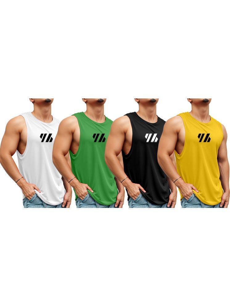     			FTX Pack of 4 Polyester Men's Vest ( White )