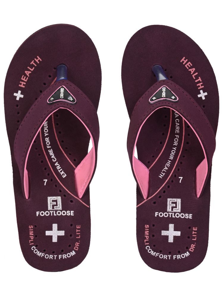     			Footloose Maroon Women's Flip Flop