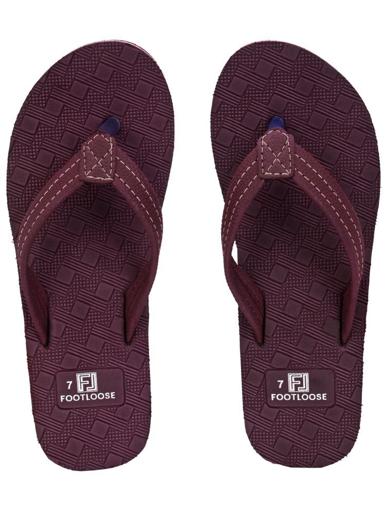     			Footloose Maroon Women's Flip Flop