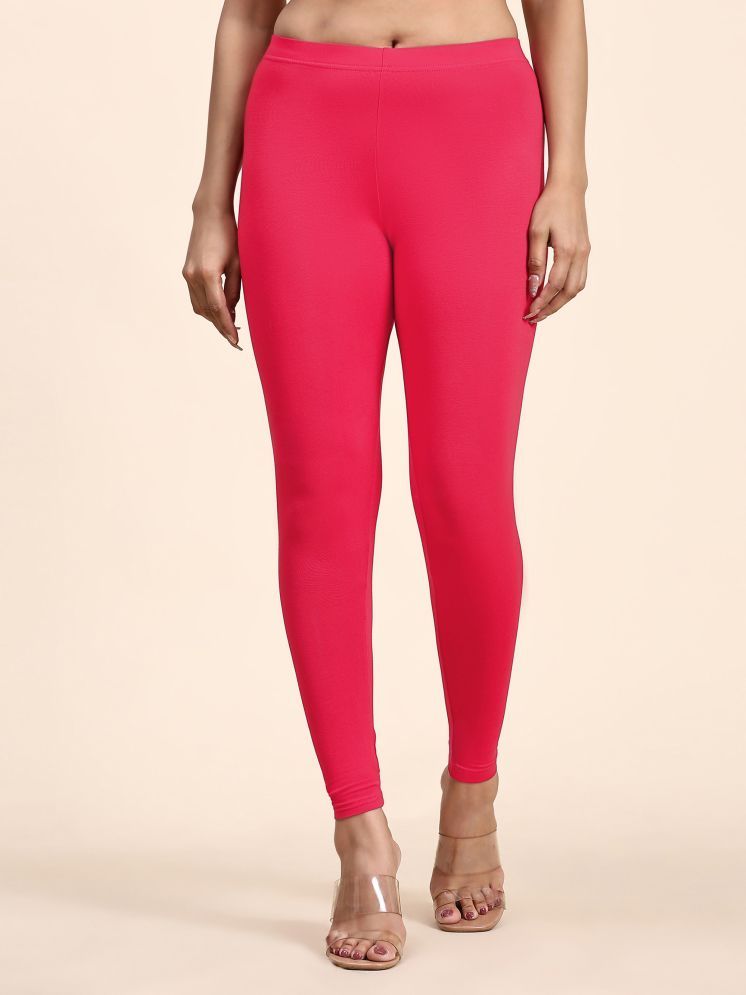     			Outflits - Fluorescent Pink Cotton Women's Leggings ( Pack of 1 )