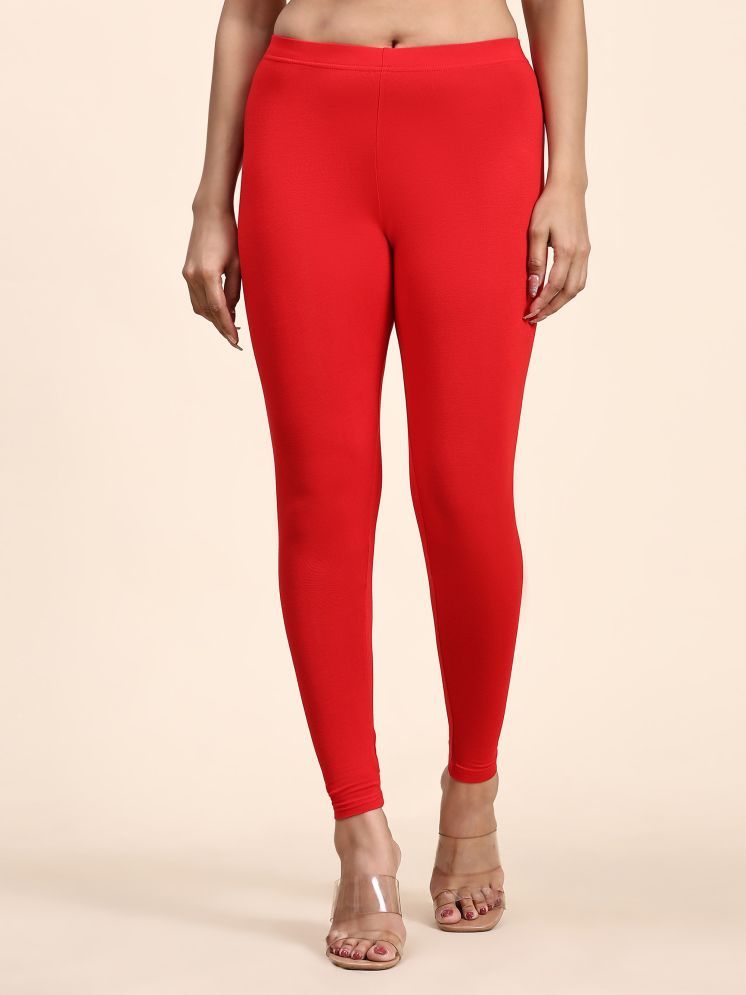     			Outflits - Red Cotton Women's Leggings ( Pack of 1 )