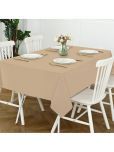 Oasis Hometex Self Design Cotton 4 Seater Rectangle Table Cover ( 152 x 138 ) cm Pack of 1 Beige