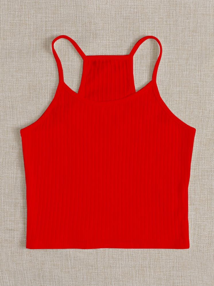     			Aahwan Red Cotton Women's Crop Top ( Pack of 1 )