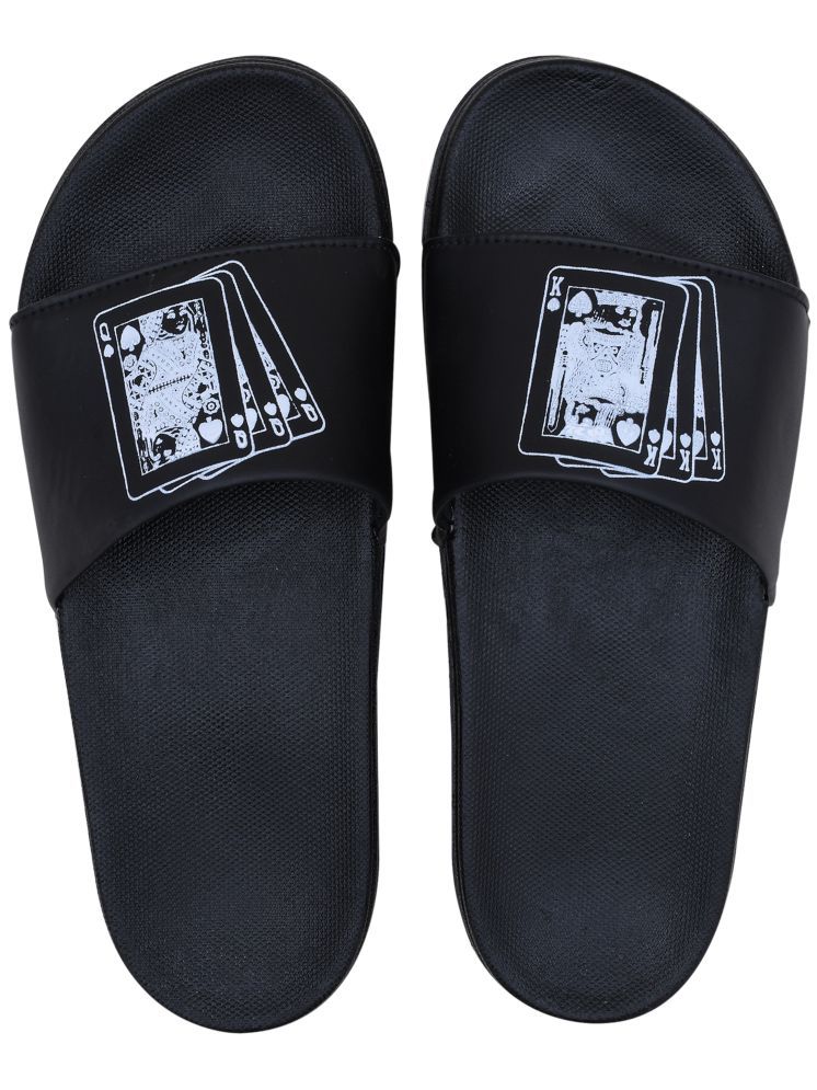     			CLOSHO Black Men's Slide Flip Flop