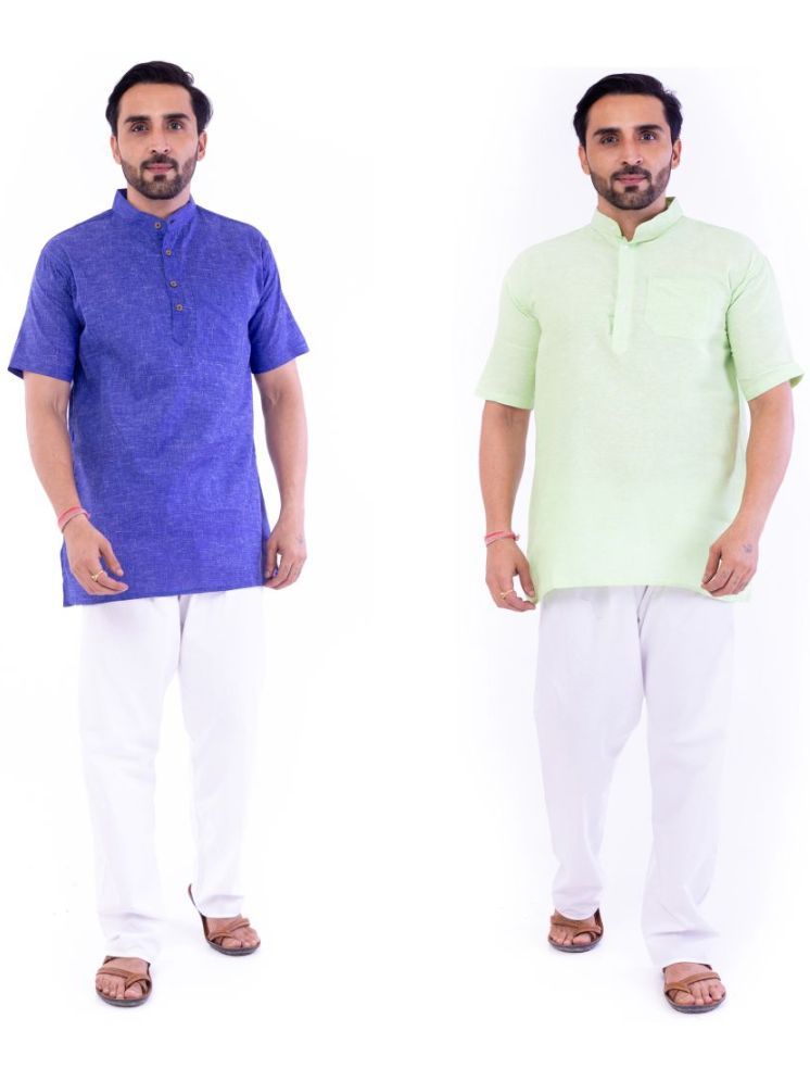     			DESHBANDU DBK Multi Cotton Men's Regular Kurta ( Pack of 2 )