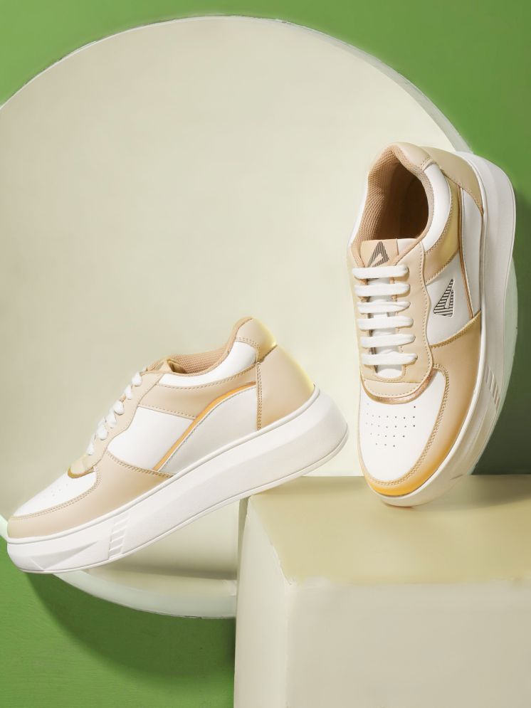     			Impakto White Women's Sneakers