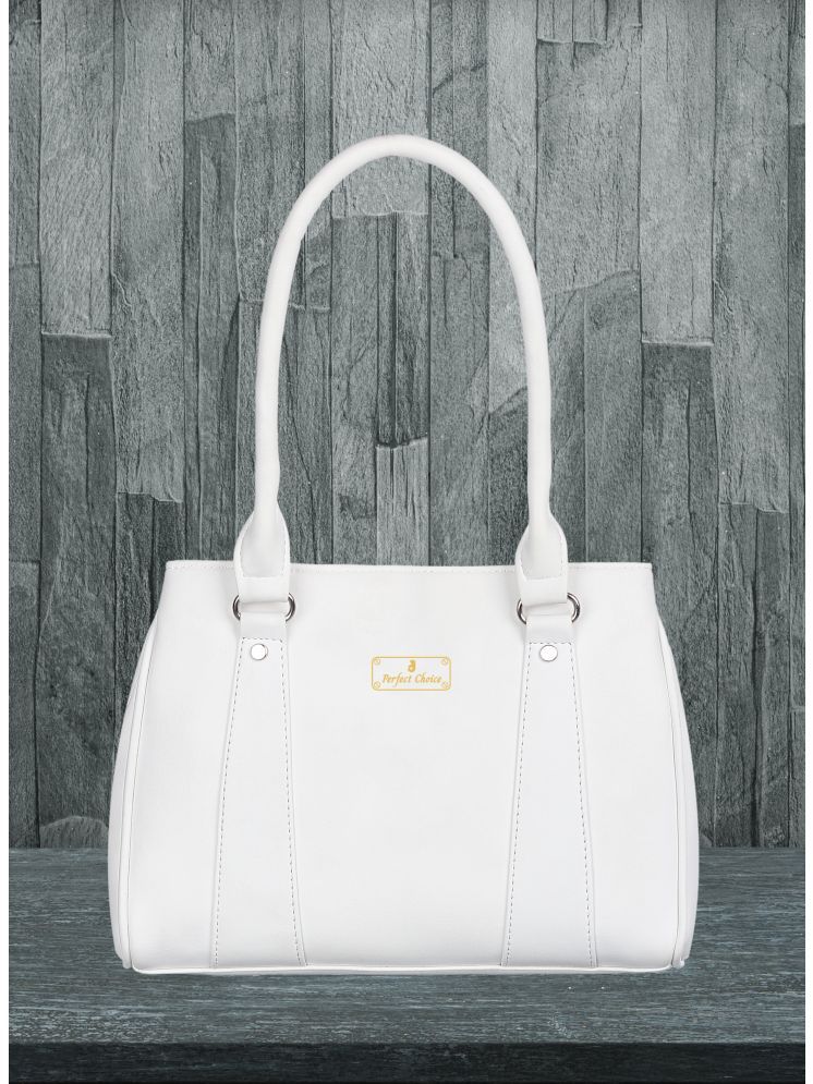     			Perfect Choice White PU Shoulder Bag