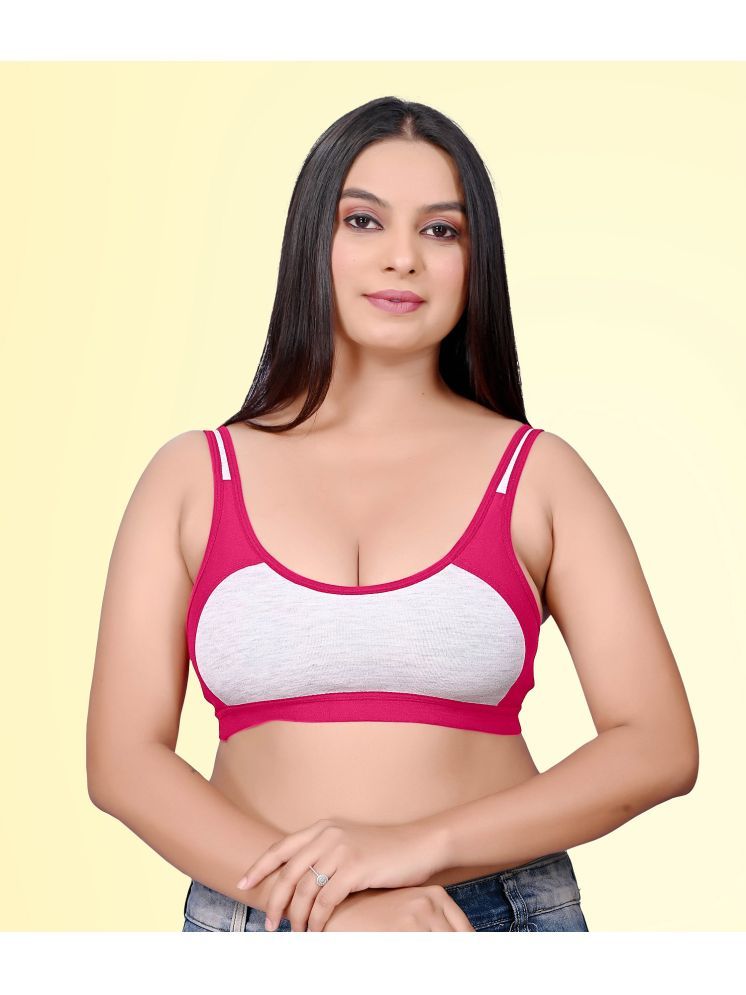     			haya fashion Pink Cotton Non Padded Women's Everyday Bra ( Pack of 1 )