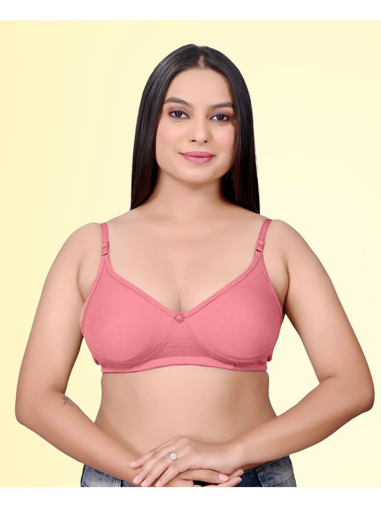     			haya fashion Rose Gold Cotton Non Padded Women's Everyday Bra ( Pack of 1 )