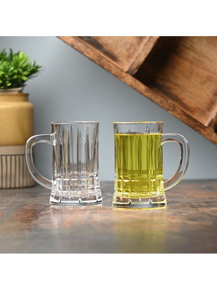     			1st Time Stylish Transparent Glass Plain Beer Glasses & Mug 250 ml ( Pack of 2 ) Transparent