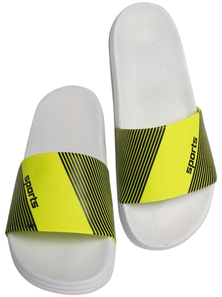     			CLOSHO Yellow Men's Slide Flip Flop