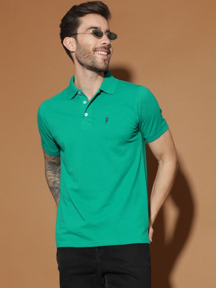     			EPPE Cotton Regular Fit Solid Half Sleeves Men's Polo T Shirt - Green ( Pack of 1 )