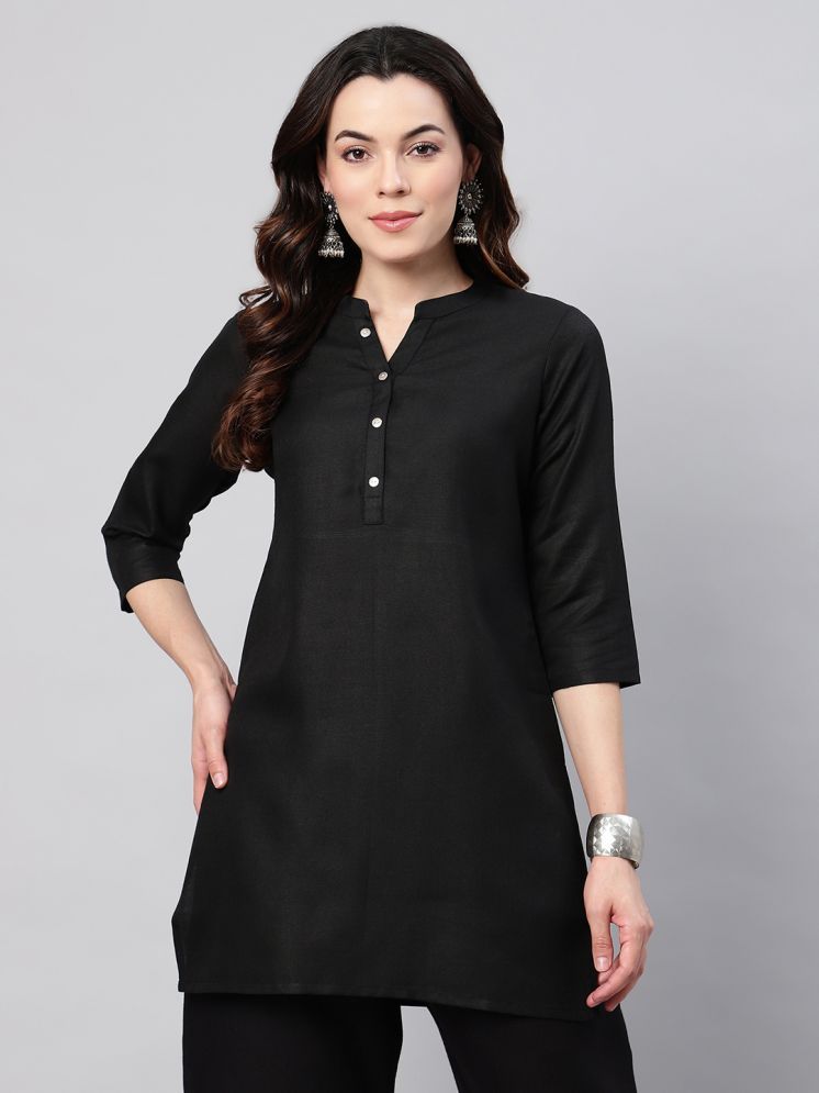     			Flamboyant Black Cotton Women's Tunic ( Pack of 1 )