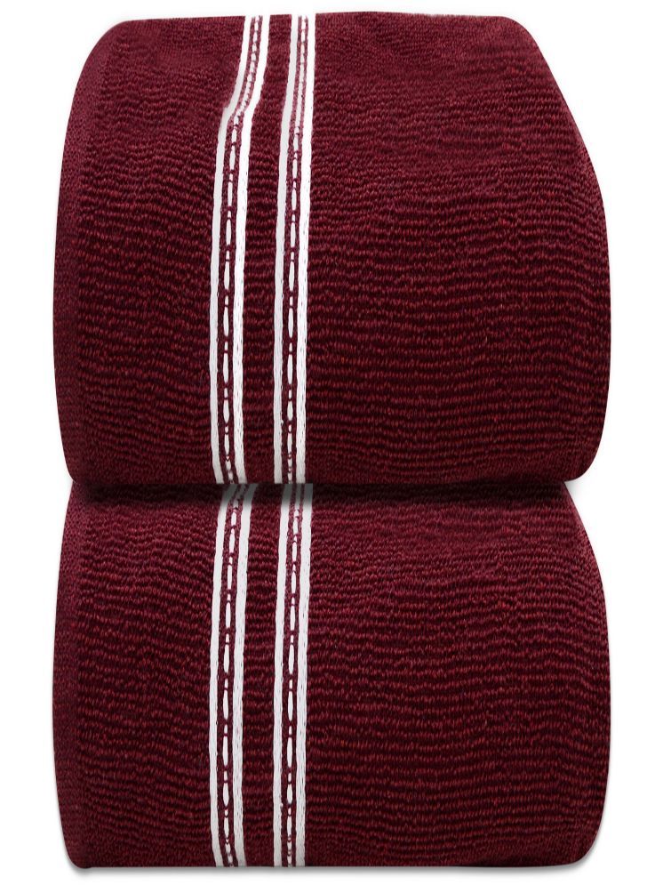     			LADLI JEE Cotton Striped 400 -GSM Bath Towel ( Pack of 2 ) - Maroon