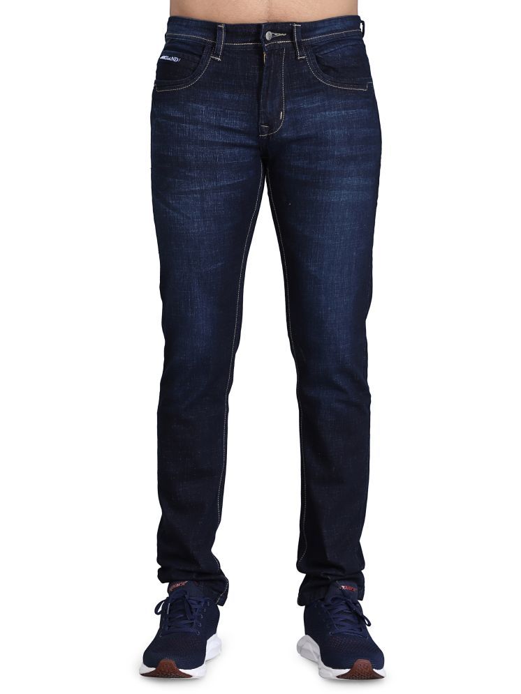     			Leean Patterns Regular Fit Faded Men's Jeans - Navy Blue ( Pack of 1 )