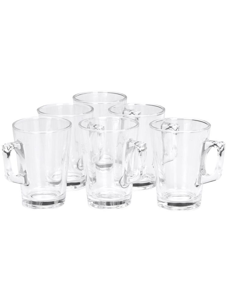     			AFAST Glass Tea Cup Set Of 6  Floral Glass Tea Cup 100 ml ( Pack of 6 )