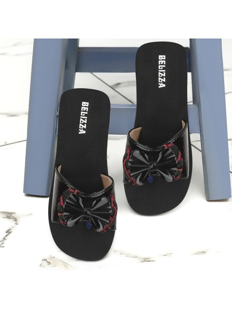     			BELIZZA Black Women's Slide Flip Flop