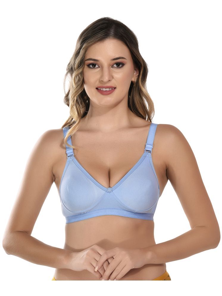     			Viral Girl Blue Cotton Non Padded Women's T-Shirt Bra ( Pack of 1 )