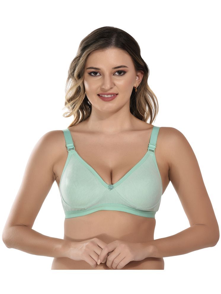     			Viral Girl Green Cotton Non Padded Women's T-Shirt Bra ( Pack of 1 )