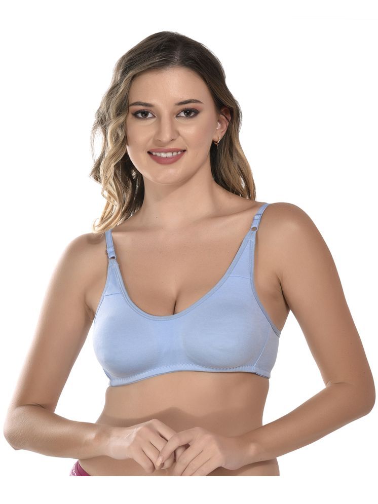     			Viral Girl Light Blue Cotton Non Padded Women's T-Shirt Bra ( Pack of 1 )