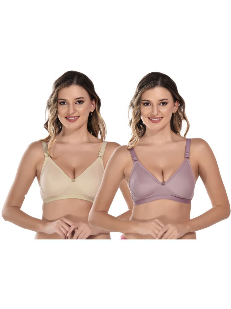     			Viral Girl Pink Cotton Non Padded Women's T-Shirt Bra ( Pack of 2 )