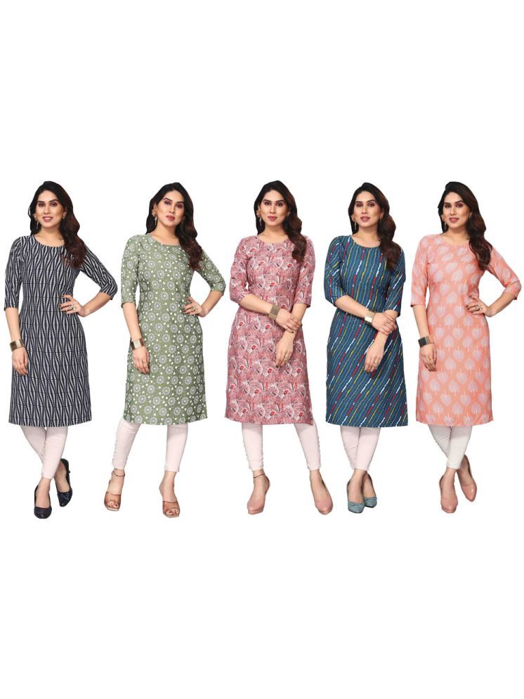     			KETAKI FASHION Crepe Printed Straight Women's Kurti - Multicolor8 ( Pack of 5 )