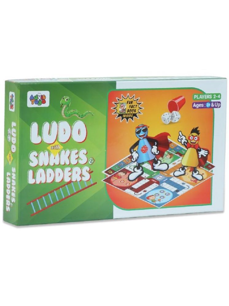     			Advit Toys Ludo with Snakes & Ladders 2 in 1 Games for Childrens | Birthday Gift for Children Age 5 Years and Above Multicolour