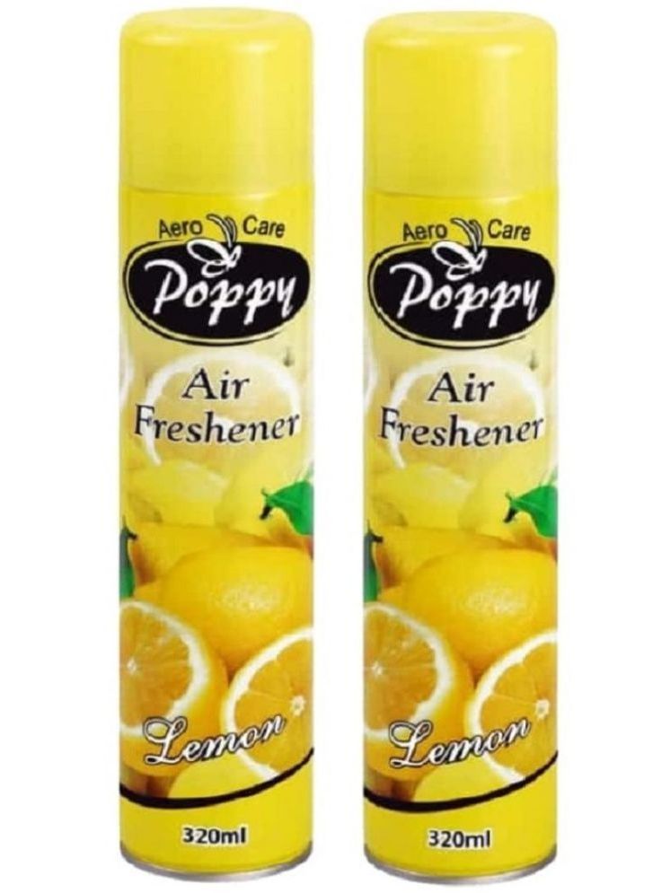     			Aero Care Poppy Lemon Air Freshener Room Fragrant Spray A Wave of Freshness 320 ml (Pack of 2)