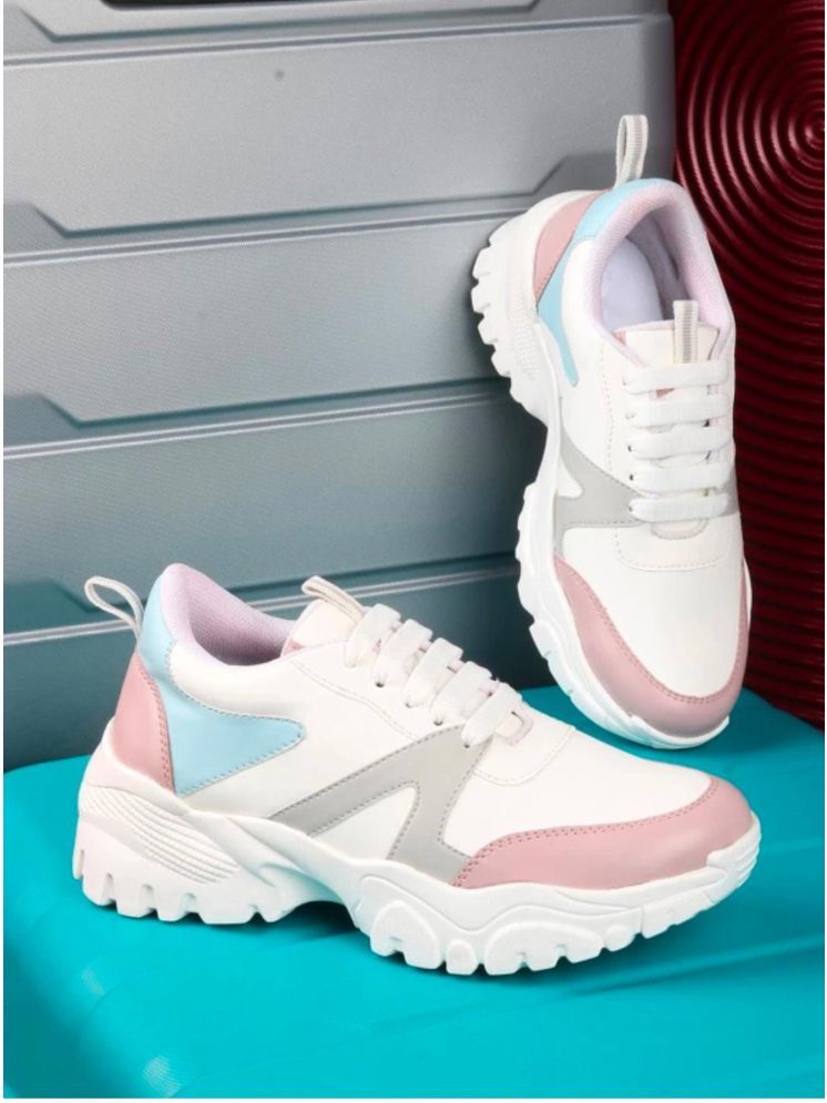     			Deals4you White Women's Sneakers