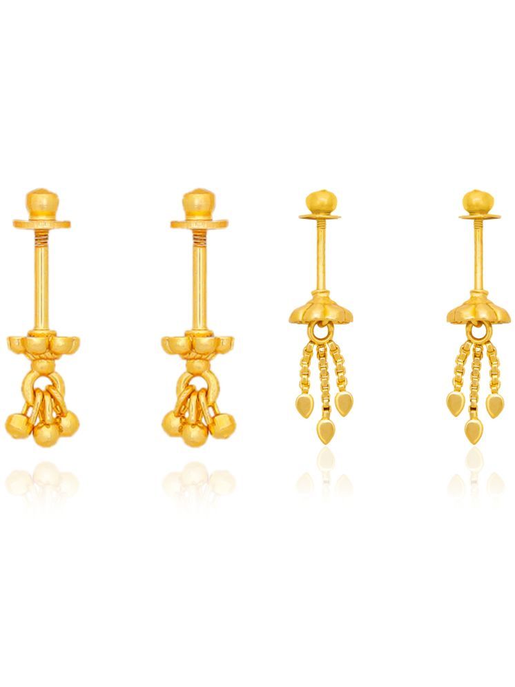     			Drashti Collection Golden EarCuff Earrings ( Pack of 2 )