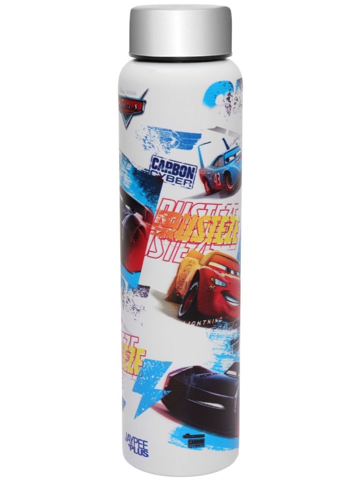     			Jaypee Plus GALAXY PRIME Cars 25 Print White Steel School Water Bottle 950 mL ( Set of 1 )