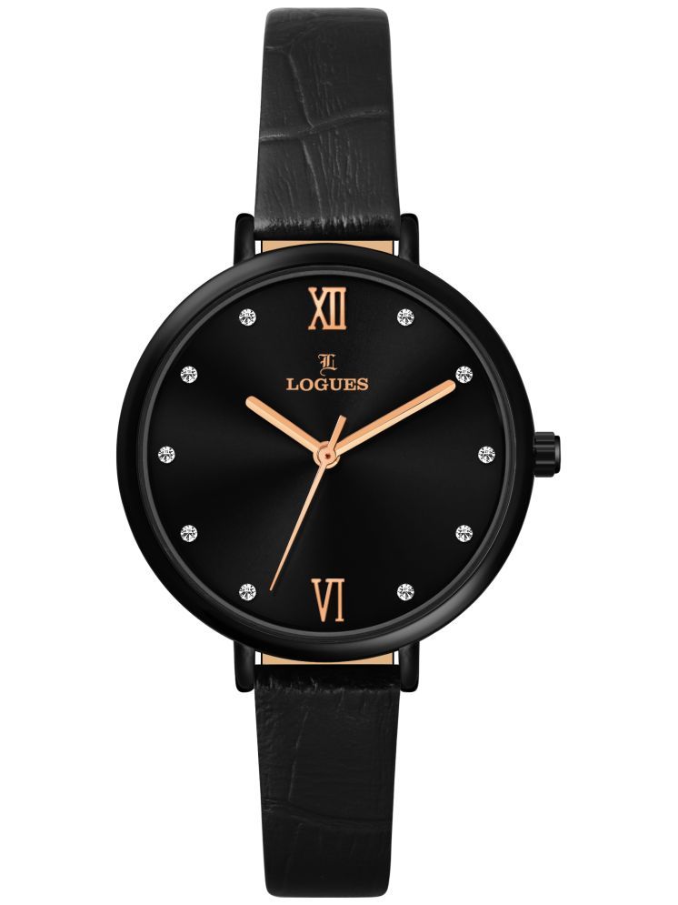     			LOGUES WATCHES Analog Black Dial Women'S Watch | L E 685 Nl-03 | 3 ATM Water Resistant