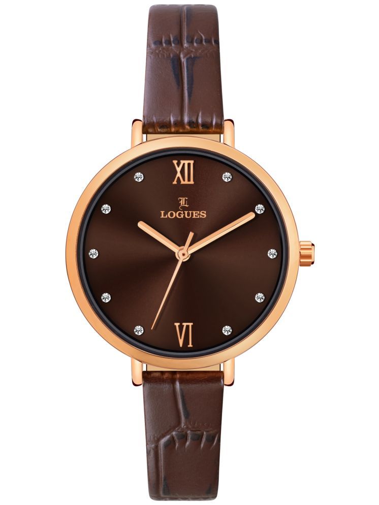     			LOGUES WATCHES Analog Brown Dial Women'S Watch | L E 685 Wl-05 | 3 ATM Water Resistant