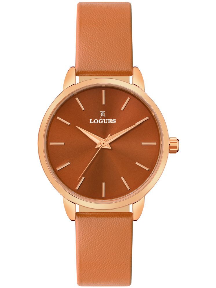     			LOGUES WATCHES Analog Brown Dial Women'S Watch | L E 686 Wl-05 | 3 ATM Water Resistant