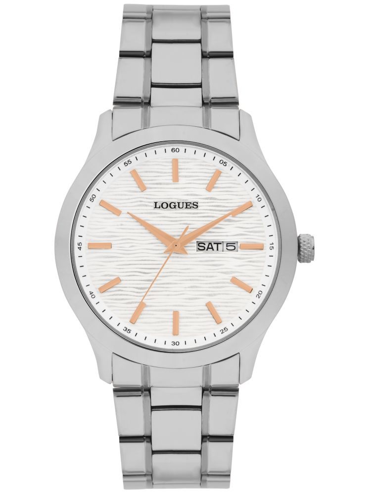     			LOGUES WATCHES Analog Silver Dial Men'S Watch | G 4147 Smd-02 | 3 ATM Water Resistant