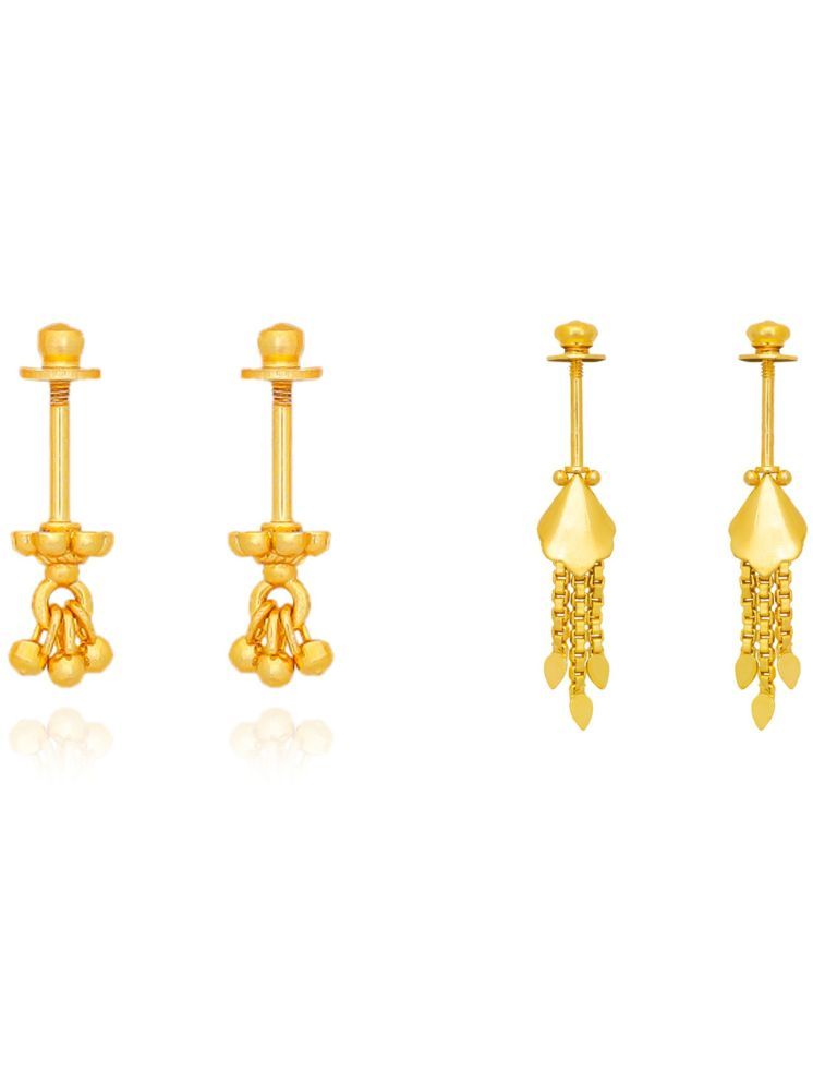     			LUV FASHION Gold EarCuff Earrings ( Pack of 2 )