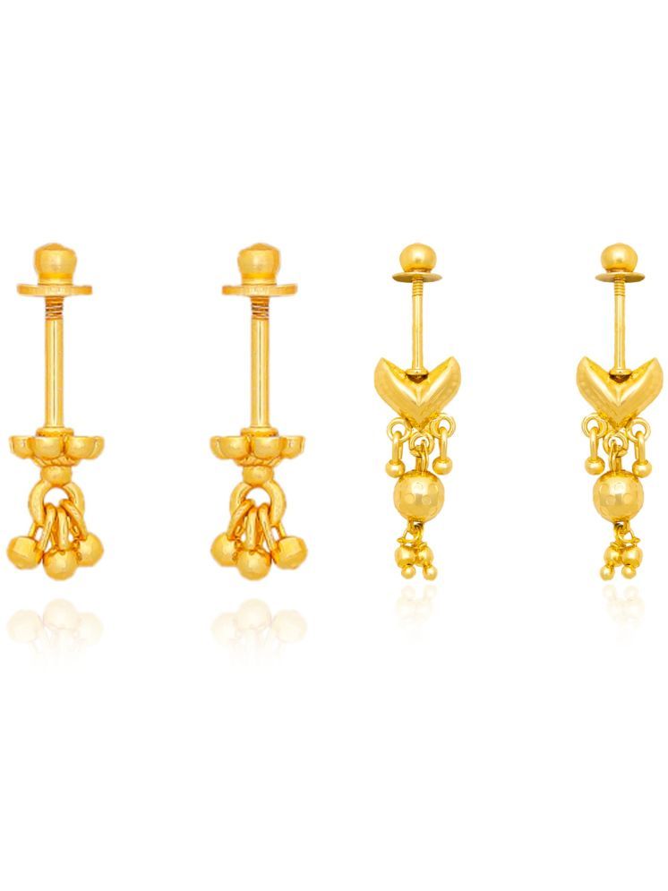     			LUV FASHION Gold EarCuff Earrings ( Pack of 2 )