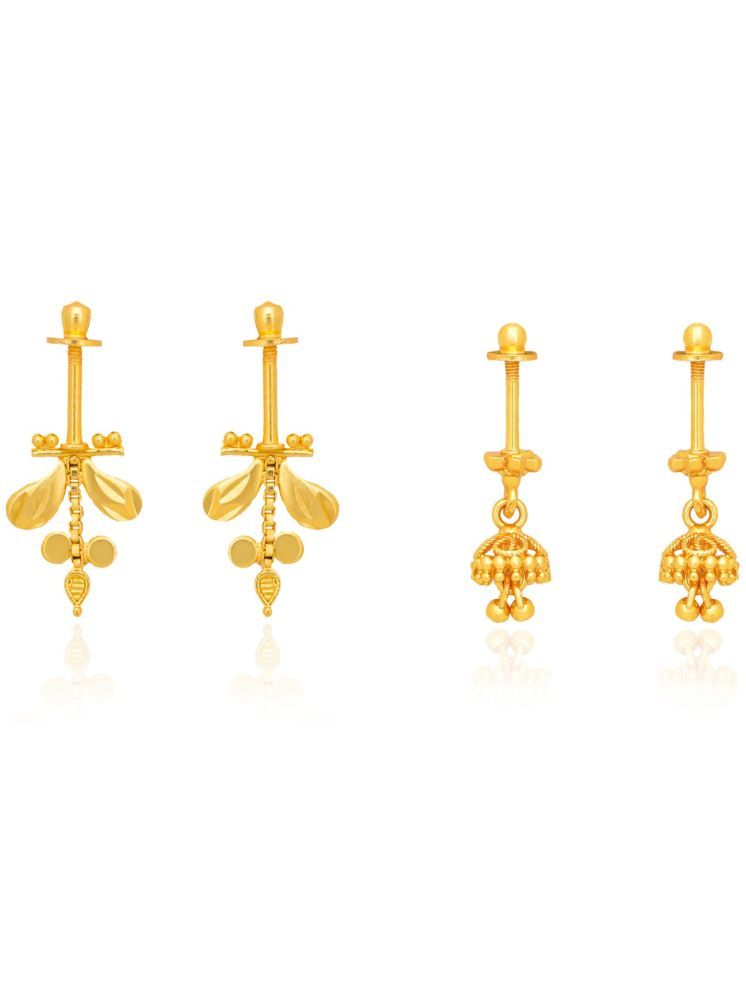     			LUV FASHION Gold EarCuff Earrings ( Pack of 2 )