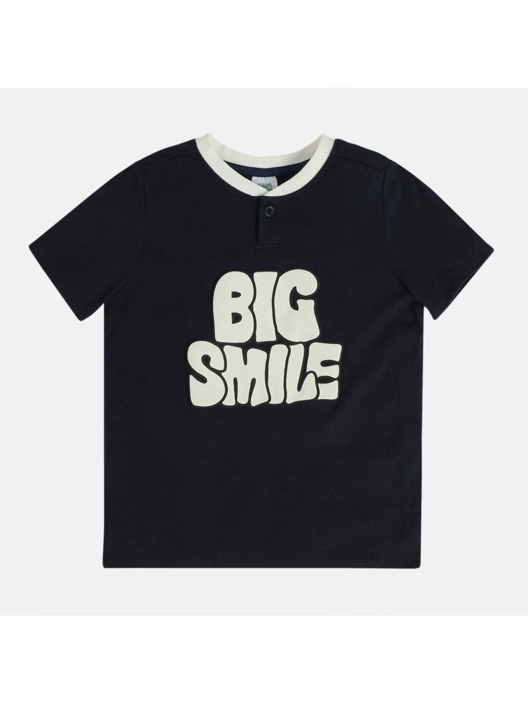     			MINI KLUB Black Cotton Round Neck Boys T-Shirt ( Pack of 1 )