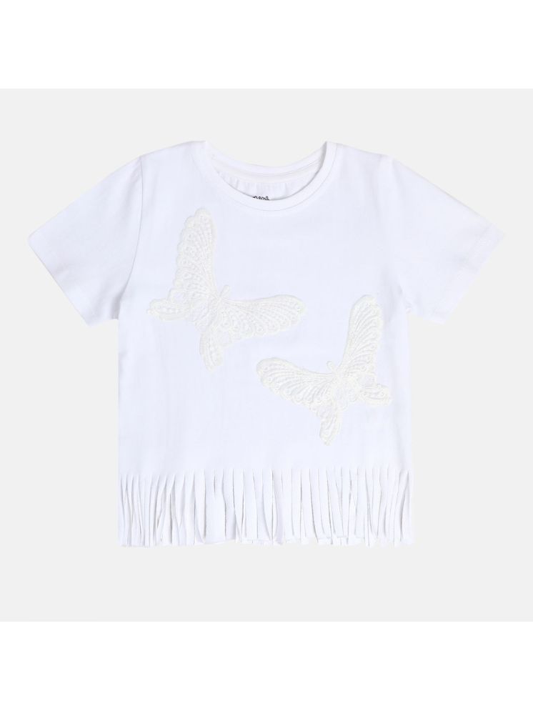     			MINI KLUB White Cotton Girls Top ( Pack of 1 )