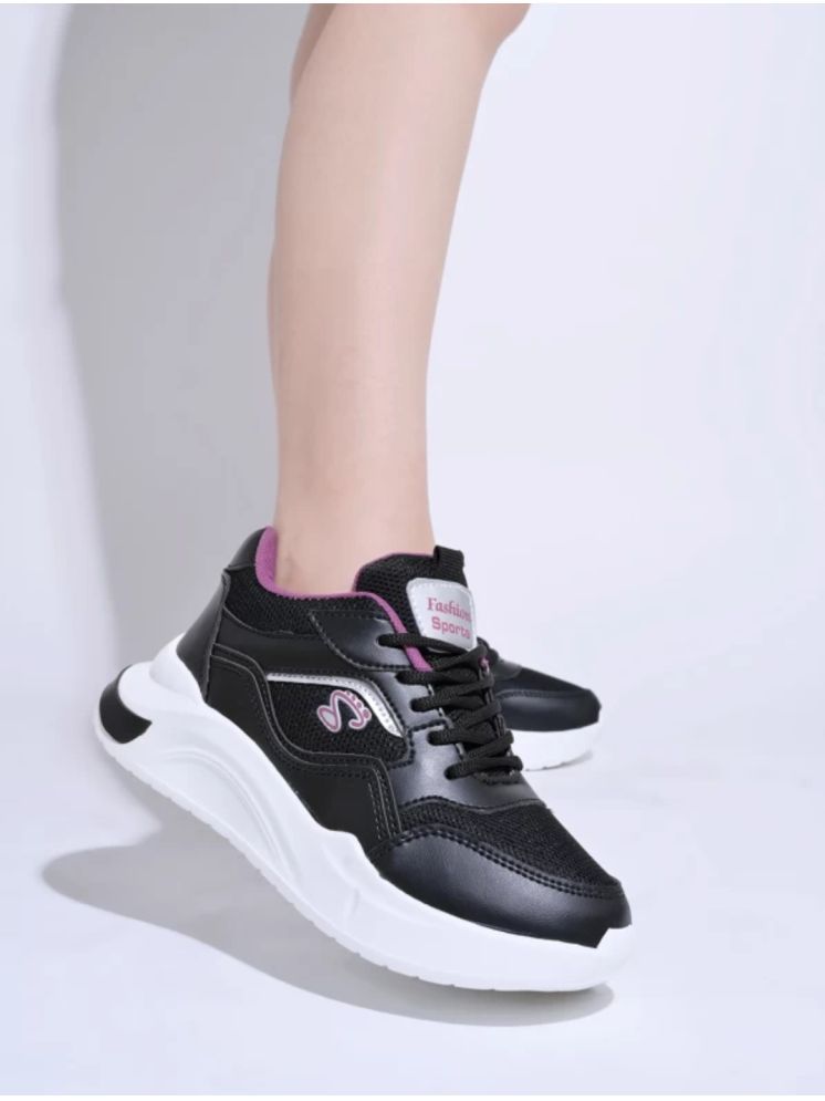     			OXPAL Black Women's Sneakers