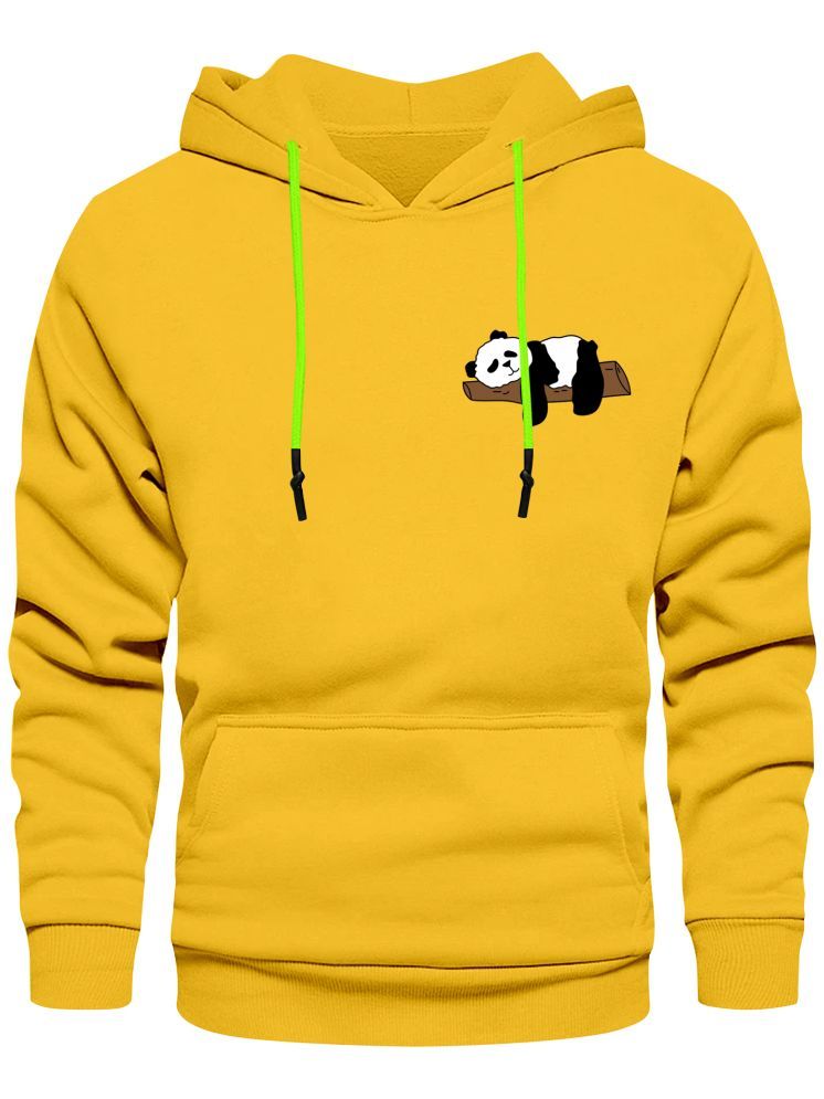     			fashion and youth Cotton Blend Hooded Men's Sweatshirt - Yellow ( Pack of 1 )